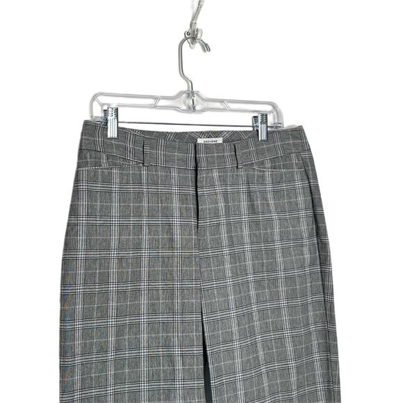 Dockers Mid Rise Curvy Grey Black White Plaid Casual Capri Pants Size 10 - Picture 2 of 8